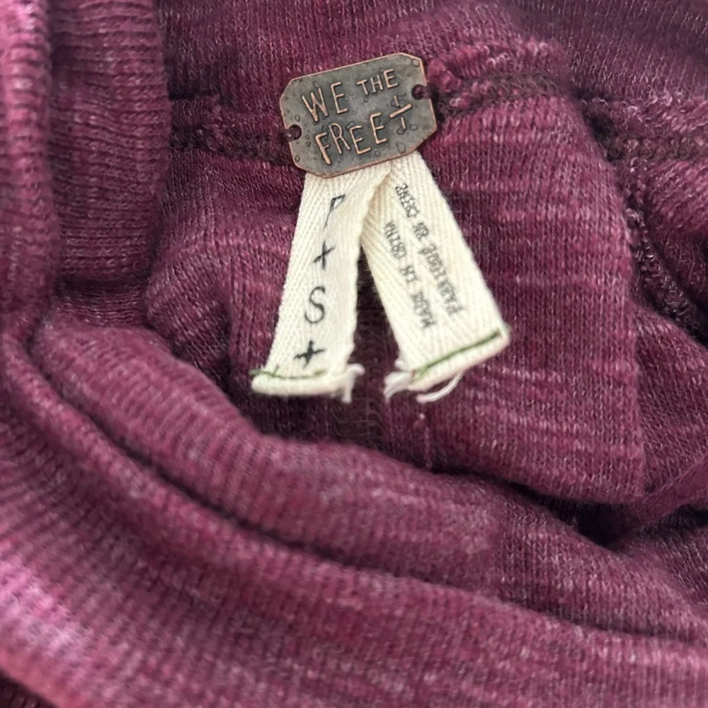 Free people funnel neck Plum pullover